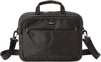 Amazon Basics Laptop Tablet Carrying Case with Shoulder Strap and Grab Handles, 14-inch, Black, Compartments for Storage