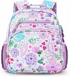 mibasies Toddler Backpack for Girls 2-4: Preschool Kindergarten Backpack - Cute Kids Backpacks for Girls - Flower Light Purple