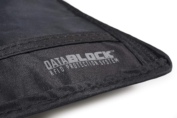 Lewis N. Clark Rfid Blocking Stash Neck Wallet, Travel Neck Pouch + Passport Holder for Women & Men - Black