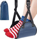 Airplane Footrest Hammock, Adjustable Foot Rest for Long Flights - Travel Must-Haves and Travel Essentials,Portable Airplane Gadgets for Flying Comfort(Navy Blue,1 Pack)