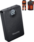 12000mAh Heated Vest Battery Pack, 5V 2A Power Bank for Heated Vest, Chair, Jacket, Blanket with LED Display, Rechargeable 5V Battery Pack for Loowoko, for KOVNLO, for WUEAOA, for TIDEWE(No 7.4V)