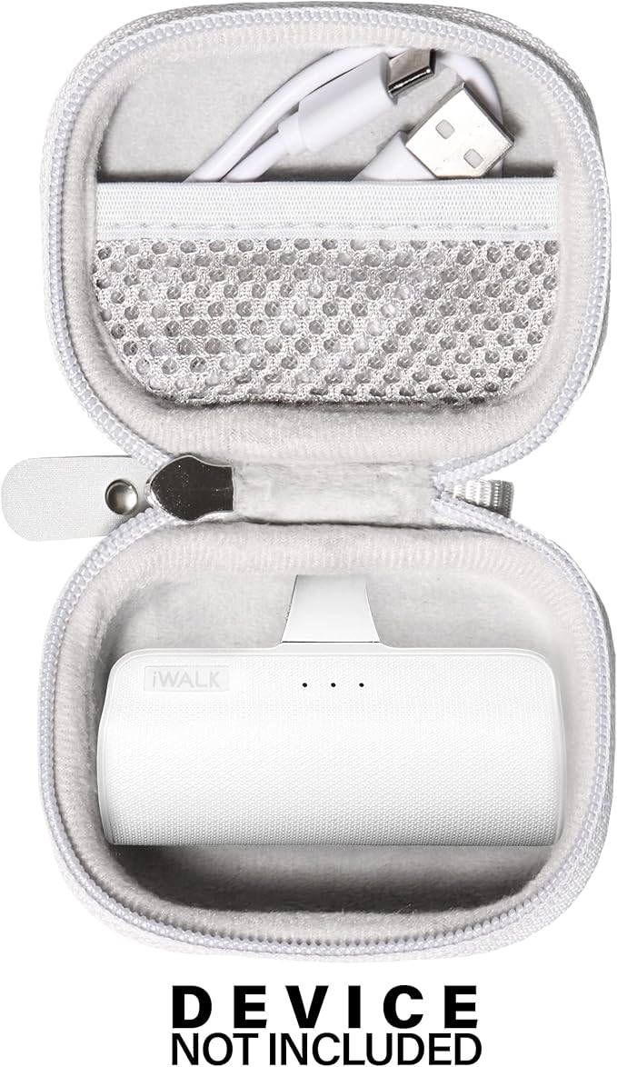 Case for mini Charger Compatible with iWALK Small USB-C Portable Charger, Anker Nano, JEJILL, LanLuk, Charmast, LENUTO, Swyop, VEGER, Feob, Taegila, YHO (White)