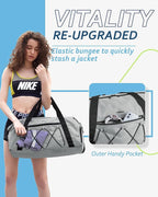BAGSMART Small Gym Bag With Shoe Compartment & Wet Pocket, Lightweight Sports Travel Duffel, Carry On Weekender Overnight, Water Resistant Sports Gym Tote for Swimming Yoga, Grey