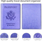 Herain Passport Holder for Travel Cruise Essentials 2 Pcs, Passport Cover Wallet Case Travel Gifts Women Men Family, Passports Book Holders Vacation Accessories Must Haves