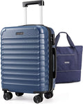 LIGHT FLIGHT Luggage Sets, Carry On Luggage 22x14x9 Airline Approved, Carry On Travel Bag Suitcases with Wheels, Expandable Hardside Lightweight Rolling with TSA Lock 2-Piece Set (DB/20),Royal Blue