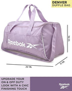 Reebok Duffle Bag - Lightweight Unisex Carry On Gym Bag - Travel and Sports Duffel Bags for Men and Women, Denver - Lavender