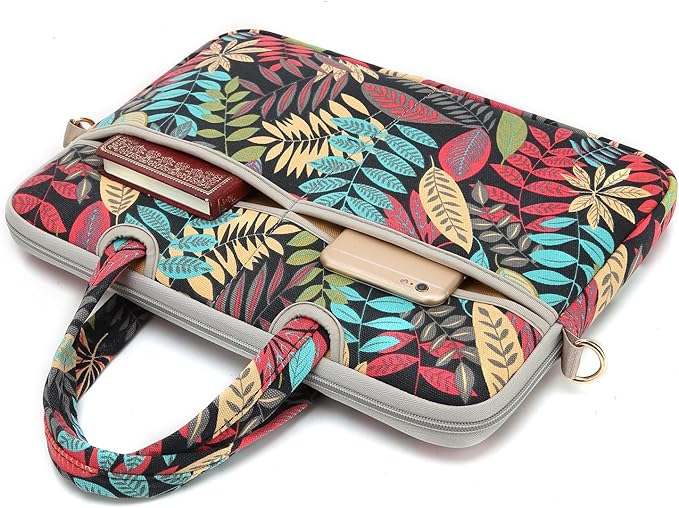 kayond Forest series Black Patten water-resistant Laptop Shoulder Messenger Bag Case Sleeve for 14 Inch 14.1 Inch Laptop
