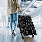 Travel Luggage Cover Suitcase Protector Fits 18-32 Inch Wheel Covers PatternedTravel Related Items Flower Luggage Protector Elastic S
