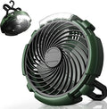 ASNUG Camping Fan with LED Lantern, 6000mAh Battery Operated Rechargeable Fan, 3 Speeds,180° Rotation, Portable Desk Fan with Hanging Hook, Tent Fan for Travel Camping Outdoor Fishing