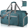 Dimayar 40L Travel Duffle Bag for Men Women - Foldable Duffel Bag with Shoes Compartment - Overnight Bags Waterproof & Tear Resistant(Green)