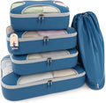 Shacke Packing Cubes for Travel 5 Set - Premium Luggage Organizer Bags - Versatile Travel Organizer for Women and Men - Optimized Packing Bags - Travel Essentials (Navy Blue)