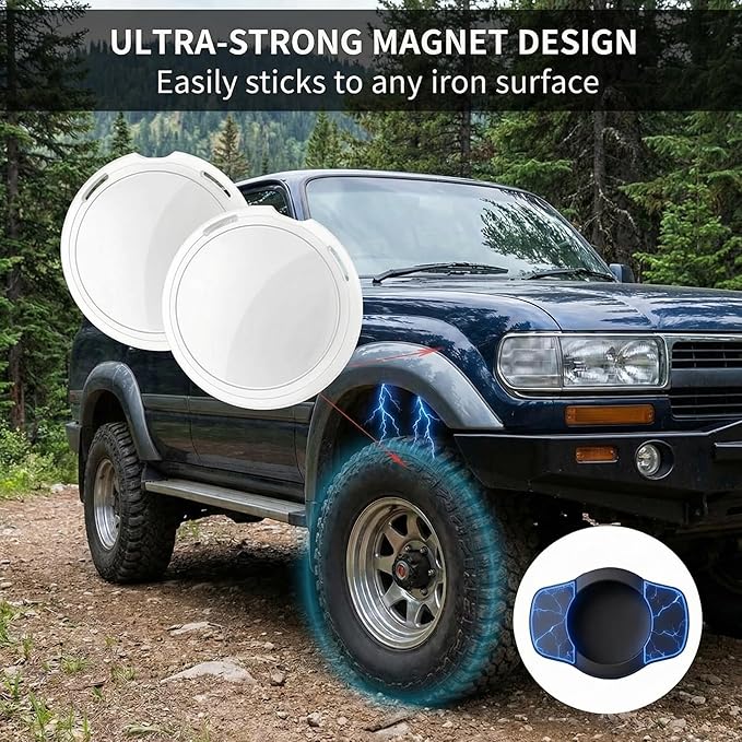 2 Pack GPS Tracker for Vehicles with Magnetic Case Work with Apple Find My(iOS Only) Waterproof Global Real-Time Location Tracking Hidden Car Device Bluetooth Finder No Fee or Subscription Required