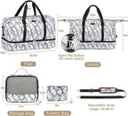 IBFUN Weekender Bags for Women, Travel Duffle Bag with Shoe Compartment Carry on Weekender Overnight Duffel for Weekend Travel Business Trip 3PCS