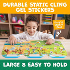 Reusable Sticker Books for Toddlers 1-3, Stickers for Toddlers 2-4 Years - Stickers for Kids Airplane Toys for Toddler 1-3, Toddler Travel Toys - Reusable Sticker Book Birthday Gifts for Boys Girls