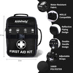 520 Pieces Premium First Aid Kit - Large Emergency Medical Kit for Survival, Car, Home, Travel, Camping, Backpack, Hiking, School (Black)