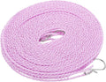 uxcell Portable Clothesline, 26.25ft Nylon Windproof Non-Slip Washing Line Rope for Courtyard Outdoor Travel Camping Laundry Drying, Purple