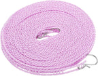 uxcell Portable Clothesline, 26.25ft Nylon Windproof Non-Slip Washing Line Rope for Courtyard Outdoor Travel Camping Laundry Drying, Purple