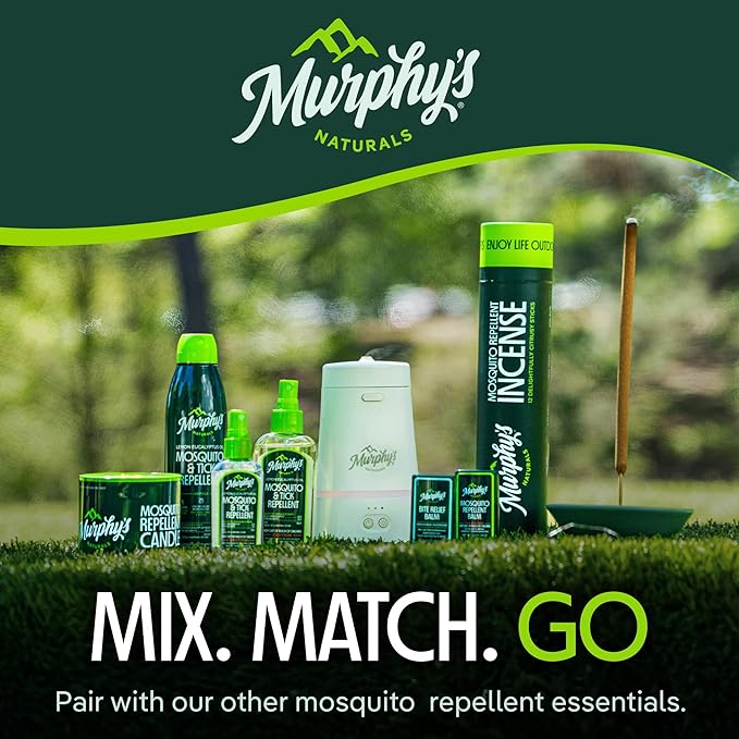Murphy's Naturals Mosquito & Tick Bug Repellent Spray, Oil of Lemon Eucalyptus for Skin + Outdoor Gear, 2 Ounce Pump, 3-Pack