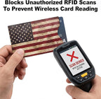 RFID Blocking Credit Card Sleeve Protectors – USA Made Slim Wallet Inserts for Credit Cards, Debit Cards & ID Protection (8, Red)