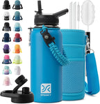 DYSANKY Insulated Water Bottle | Thickened Stainless Steel Vacuum Metal | Portable Sports Water Jug for Gym and Hiking with Straw, Carrier Bag, Handle Strap | BPA-Free 32 oz