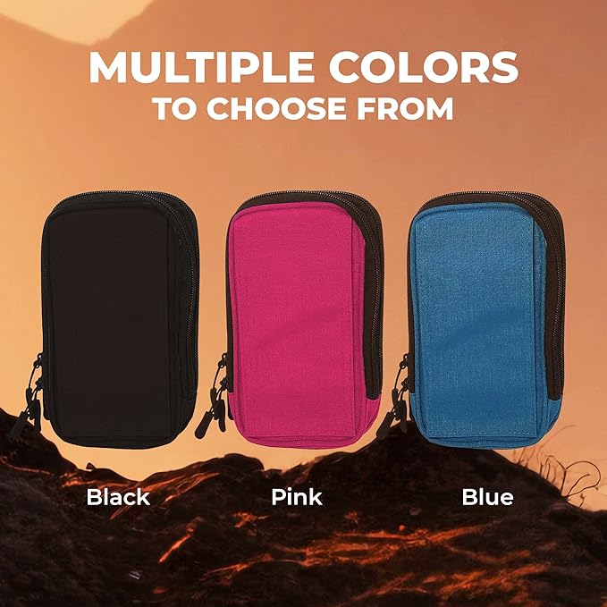 StrapPack Two Zipper Clip-On Pouch - Travel Wallet, Backpack Pouch, Passport Holder