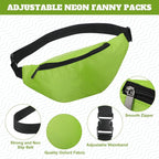 Saintrygo 20 Pcs Neon Fanny Pack Bulk, 90s 80s Fanny Pack Adjustable Waist Bags, Vintage Bag, Oxford Cloth for Workout Traveling Running Bachelor Party Favors Women Men (Bright Color)