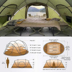 4/6 Person Easy Pop Up Tent,Camping Tent with Skylight and Rainfly,Waterproof,Quick Setup-Instant Tents for Camping Outdoor