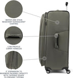 Travelpro Maxlite 5 Softside Expandable Luggage with 4 Spinner Wheels, Lightweight Suitcase, Men and Women, Slate Green, Checked-Large 29-Inch