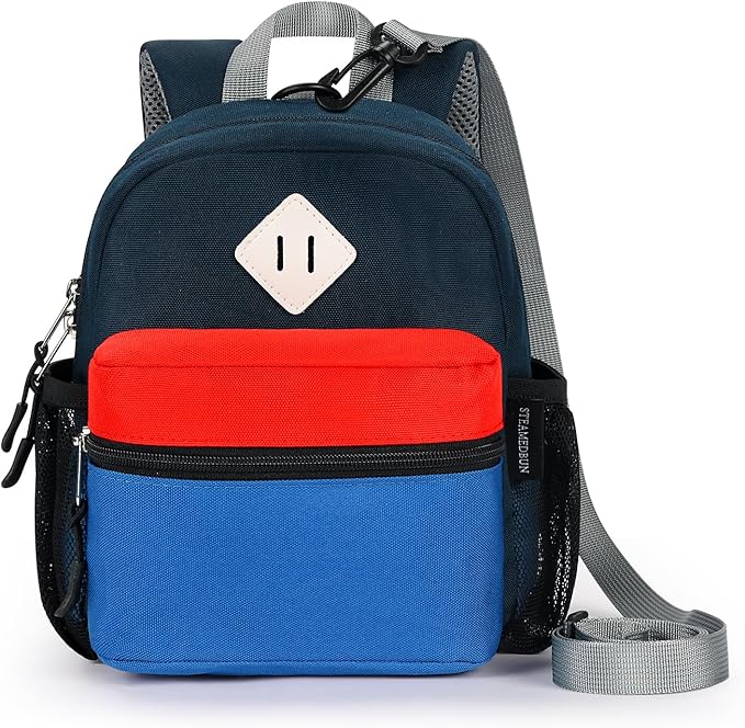 STEAMEDBUN Toddler Backpack Leash - Anti-Lost Harness Backpack for Boys Girls 1-3 - Blue