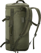 MIER Large Duffel Backpack Sports Gym Bag with Shoe Compartment, Heavy Duty and Water Resistant, Dark Green, 60L