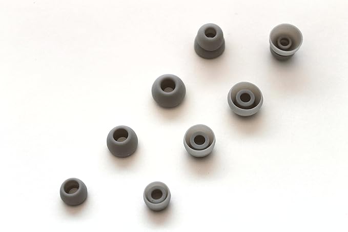 4 Pairs Replacement Eartips Earbuds Eargels Earpads for Powerbeats 2 Wireless Beats by dr dre (Gray)