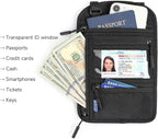 Neck Wallet,Travel for Passport Holder Neck Pouch Wallet RFID Blocking Men Women with Adjustable Neck Strap