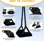 Airplane Foot Hammock,Airplane Footrest,Desk Feet Hammock to Relax Your Feet,Portable Foot Hanger for Airplane Travel Accessory for Long Trip w/Memory Foam&Hardboard,Ideal for Pain and Swelling Relief