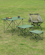iClimb Ultralight Compact Camping Folding Beach Chair with Anti-Sinking Large Feet and Back Support Webbing (Green- Square Frame)