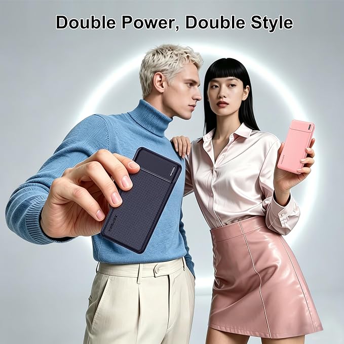 AsperX 2-Pack 10000mAh USB C Output Portable Charger Power Bank Fast Charging, Portable Battery Bank External Battery Pack for iPhone, Samsung, Google LG and Heated Vest