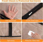 12 Pack Garment Bags 60 * 100cm, 40in Full Clear Garment Covers, Suit Storage Bags, Dress Organizer Bags Used To Protect Shirts, Winter Coats, Jackets
