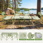 Camping Chair Set of 3, Outdoor Folding Camping Chairs for Heavy People with Cup Holder & Carry Bag,Collapsible Chair Include One Sofa Chair and Two Single Chair,Support up to 500lbs