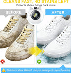 vorona Shoe Washing Machine Bag, 2PCS Reusable Shoe Bag for Washing Machine, 360° Deep Clean, Includes 4 Shoe Storage Dust Bags & 2 Drying Racks, XXL Laundry Shoe Bag for Sneakers Tennis Shoes, Yellow