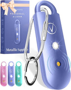 Vantamo Personal Alarm for Self Defense with Low Battery Notice, Strobe Light & Extra Loud 130 dB Double Speakers Safety Keychain Set for Women, Rechargeable Panic Button for Womens Self Defense