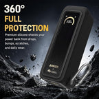 Silicone Case for Anker Prime Power Bank 20100mAh 220W Travel Protective Cover, Full-Body Shockproof | Compact | Tactile Grip | Impact Protect for Anker Power Bank 220W with Keychain (Black)