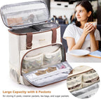 BAGSPRITE Travel Coffee Maker Carrying Case for Keurig K-Mini Plus & K-Slim – Portable Single Serve Coffee Machine Storage Bag with Accessories Space, Coffe e Maker Travel Bag