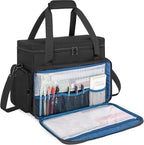 GMAK Teacher Briefcase, Teacher Tote Bags with 15.6 Inch Laptop Compartment, Scrapbook Tote Craft Organizer with Pockets