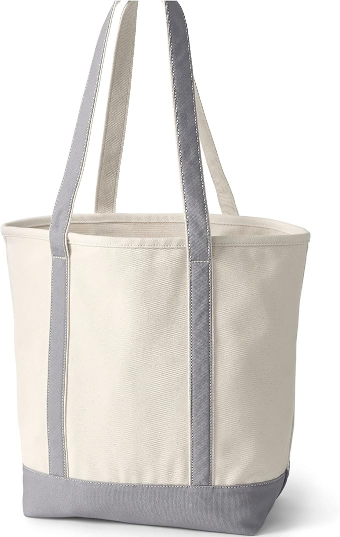 Lands' End Open Top Canvas Tote Bag