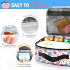 Lunch Box Kids, Insulated Lunch Bag for Women Men, Cooler Reusable Cute Lunch Containers for Boy & Girls, Adults Leak Proof Large Lunch Tote Bags for School, Work, Travel, Picnic Outdoor and Beach
