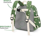 STEAMEDBUN Corduroy Toddler Backpack for Boys 2-4: Kids backpack for Boys Girls - 12 inch Preschool Kindergarten Backpacks - Dinosaur