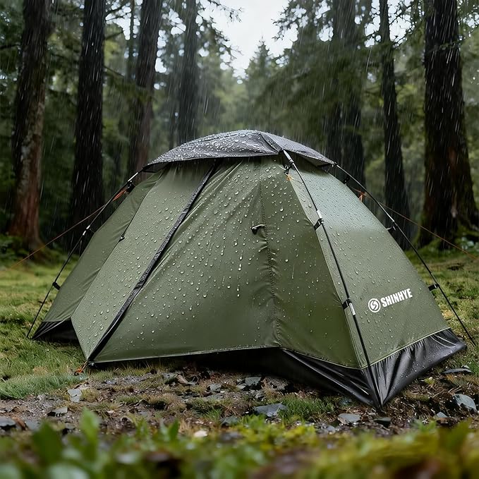 Backpacking Tent for Camping 1-5 Person Hiking Ultralight Tent for Waterproof Windproof Outdoor Two Doors Tents Easy Quick Setup Lightweight Instant Tents
