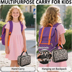 Lunch Box Kids Insulated Lunch Bag for Boys Girls Cute Reusable Lunch Tote Bag Waterproof Portable Thermal Lunch Box Kids for School Picnic Travel Leopard Print