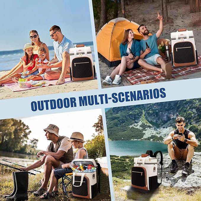 Backpack Cooler Insulated Leak Proof, Lightweight Soft Sided Cooler Backpack for Men Women, Waterproof Beach Cooler Bag Lunch Backpack for Camping Hiking Picnic Fishing Travel Outdoor