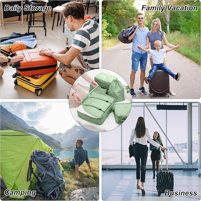 Packing Cubes for Travel-10 Set Luggage Organizer Bags for Family, Mesh Breathable Packing Cubes for Suitcases Durable Travel Essentials Bags Set