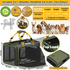 PAWZIDEA Large Pet Carrier Expandable, 24"×16"×16" Soft-Sided Cat Carrier for 2–4 Cats up 55lb, Portable & Collapsible Small Medium Dog Travel Crate for Car, XL Storage Pocket, ID Card, Shoulder Strap